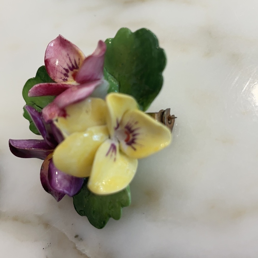 Staffordshire Cara China Floral Pin—England—EUC - Picture 2 of 6